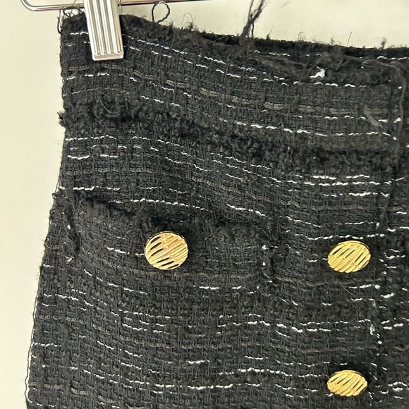Zara Black and Gold Buttoned Skirt - Picture 6 of 13
